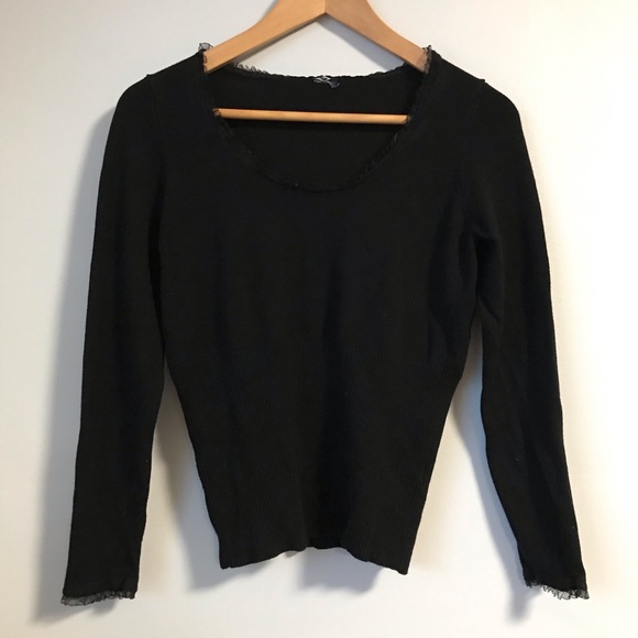 Lace Neckline Sweater - Picture 2 of 5